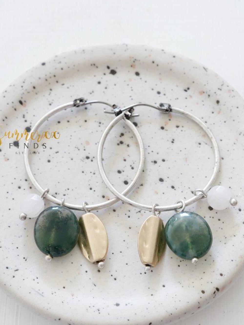 J.Jill Tranquil Garden Semiprecious Hoop Earrings